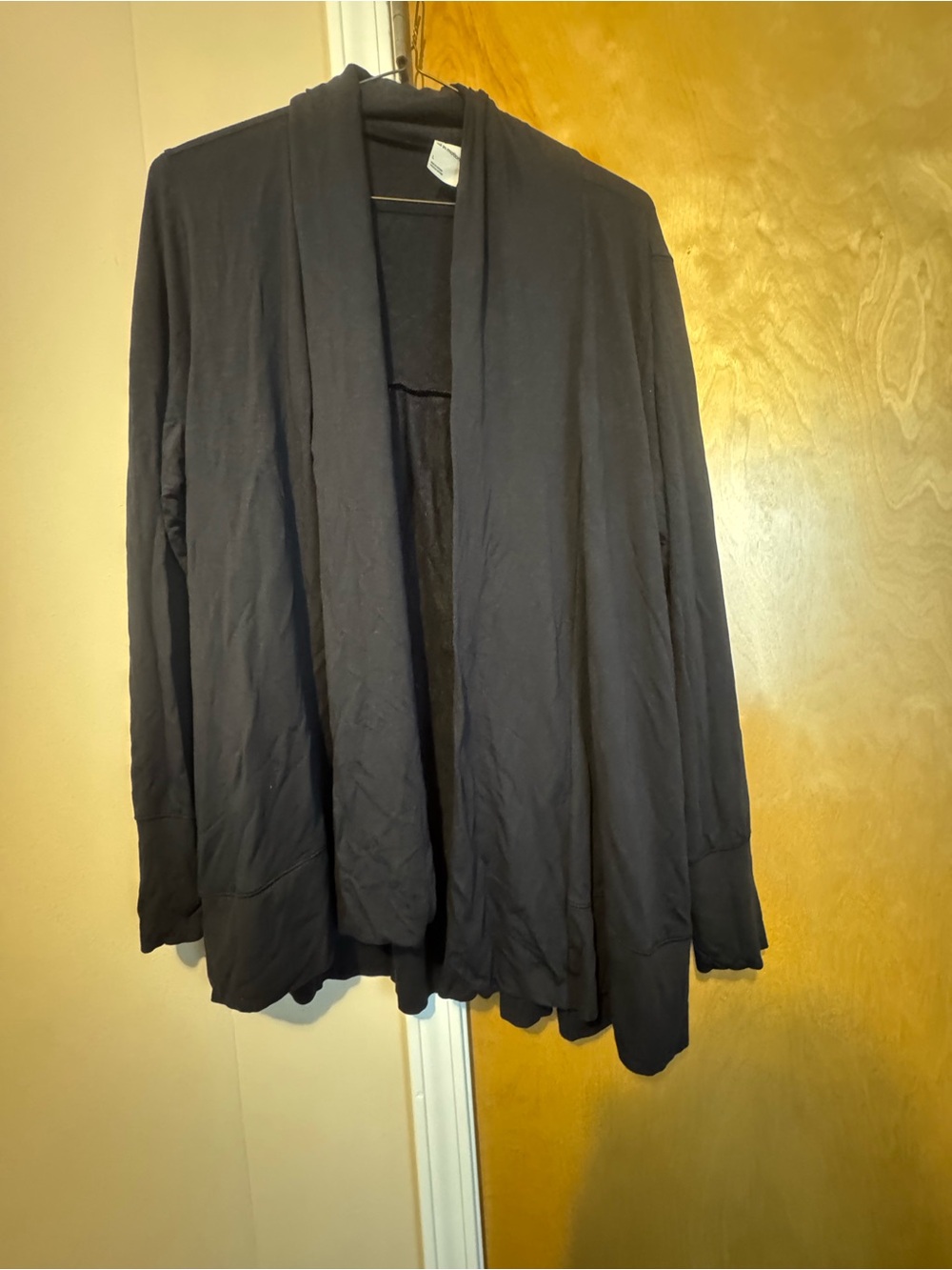 all in motion Black Casual Open Cardigan